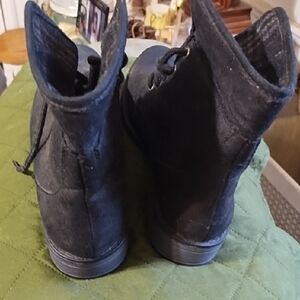 Women's Black Lace-Up Boots